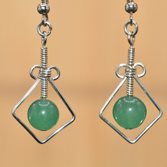 Handmade Jewelry - Aventurine earrings, very powerful stone earrings